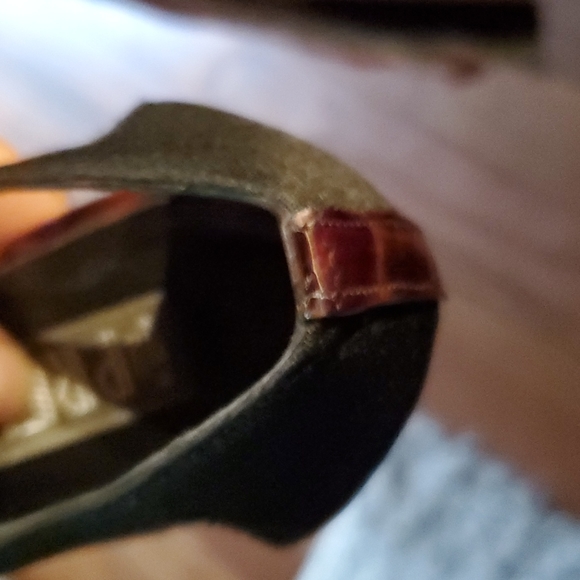 Prevata Womens Italian Heels Faux Tortoise Shell Pointed Toe Leather Sole 6 AA - Picture 14 of 14